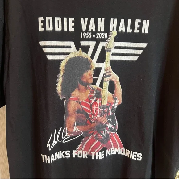 Eddie Van Halen T-Shirt Thanks For The Memories XL - Picture 2 of 4
